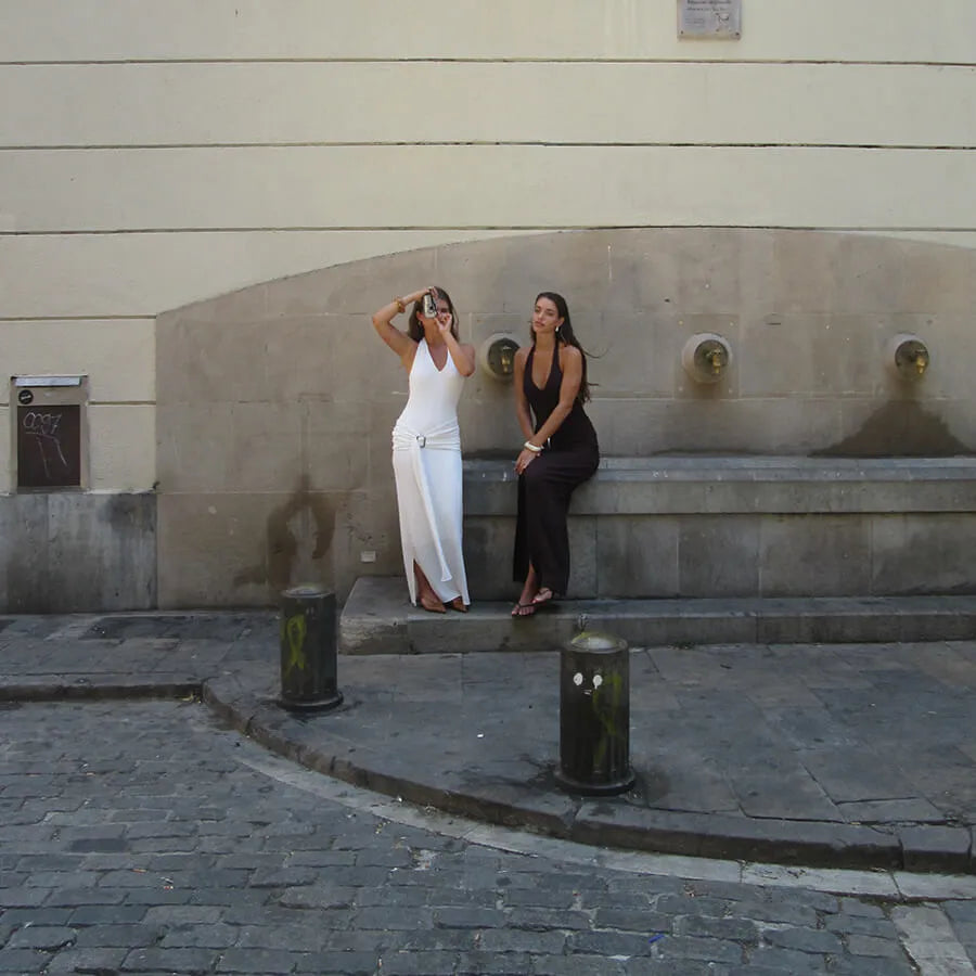 Vestido Taormina Espresso color marrón, ropa de mujer Qalata Swim Perú